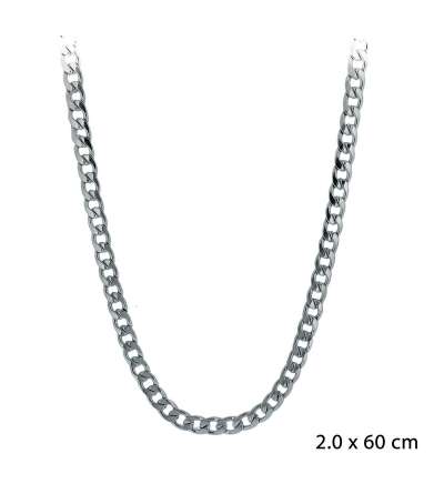 Una cadena de acero barbada de 2,00 x 60 cm